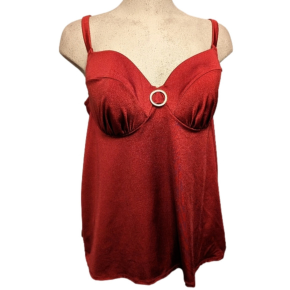 NWT Lane Bryant 3 piece Swim set, top 40C, swim skirt 16 & cover up - Picture 12 of 16